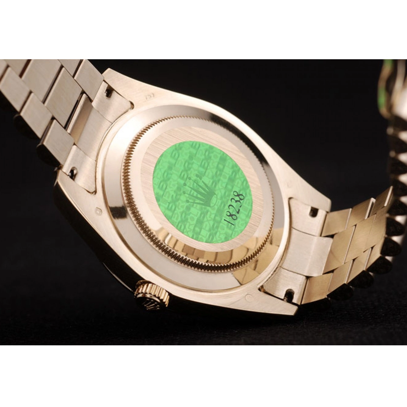 Aaa replica watch Steel Ribbed Swiss Bezel Rolex Gold Dial 41997 Stainless Gold DayDate 0715